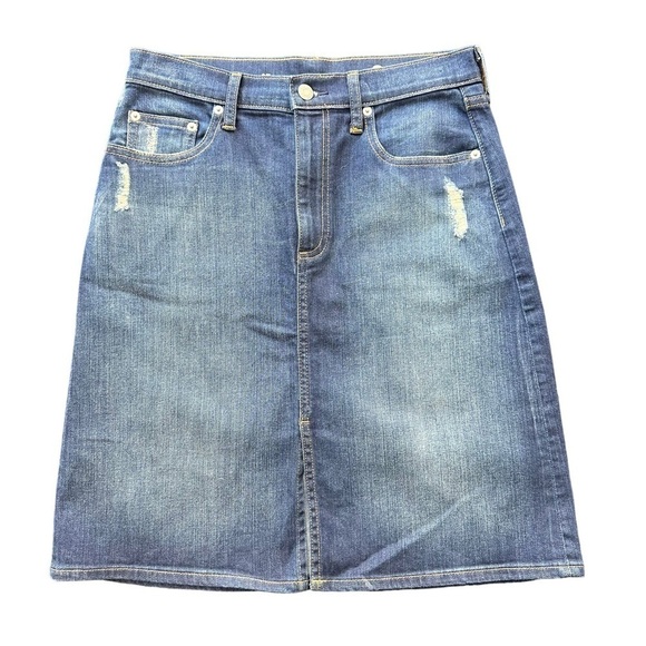 Gap Denim Jean Skirt, Front Slit, size 27 waist - Picture 1 of 5